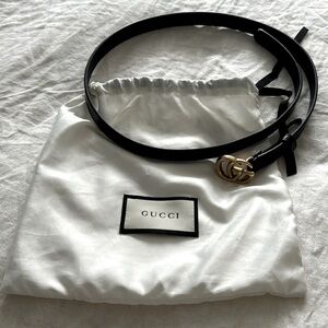 Gucci Black GG belt